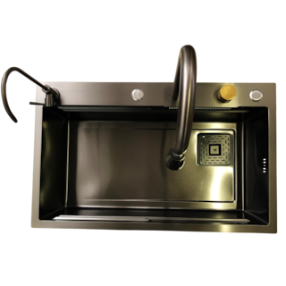 Foto 8 | Tarja para Cocina Lujo Fregadero Homelegance con Cascada Acero Inoxidable