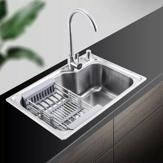 Foto 4 | Fregadero Tarja Cocina Cubeta Plateado 65*43*20