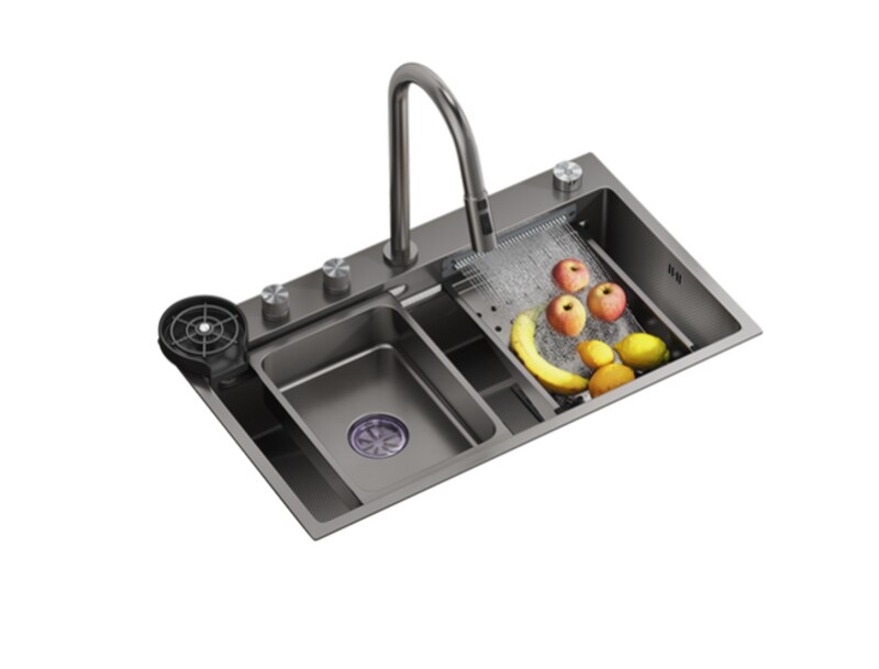 Tarja De Cocina Fidic T15 80 Cm * 50 Cm Color Negro $6,050