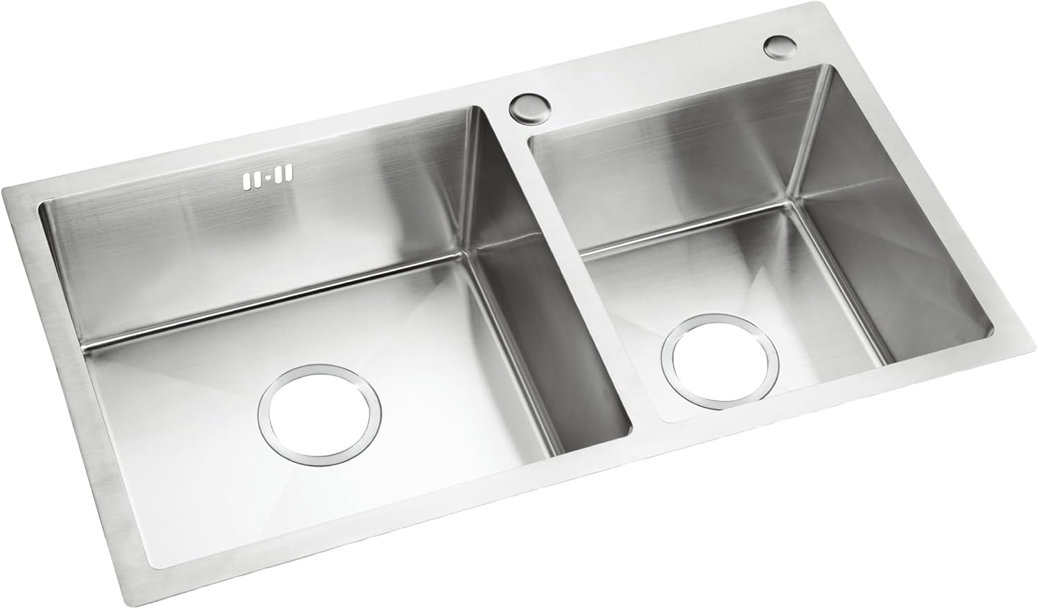 Foto 5 | Kits De Tarjas Dobles En Acero Inoxidable Para Empotrar (82 Cm X 45 Cm), Incluye Mezcladora Monomando, Llave Par