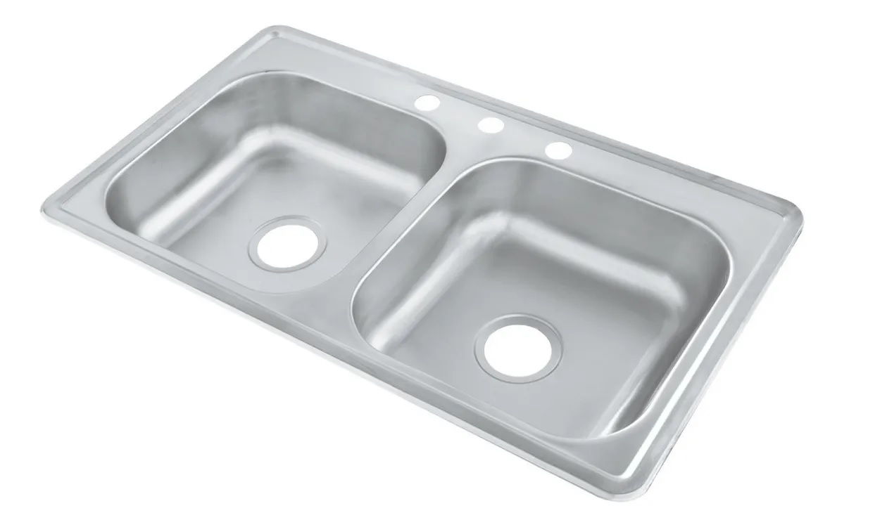 Foto 3 pulgar | Kit De Fregadero Tarja Tina Doble Acero Inoxidable 84x48 Mezcladora Flexible
