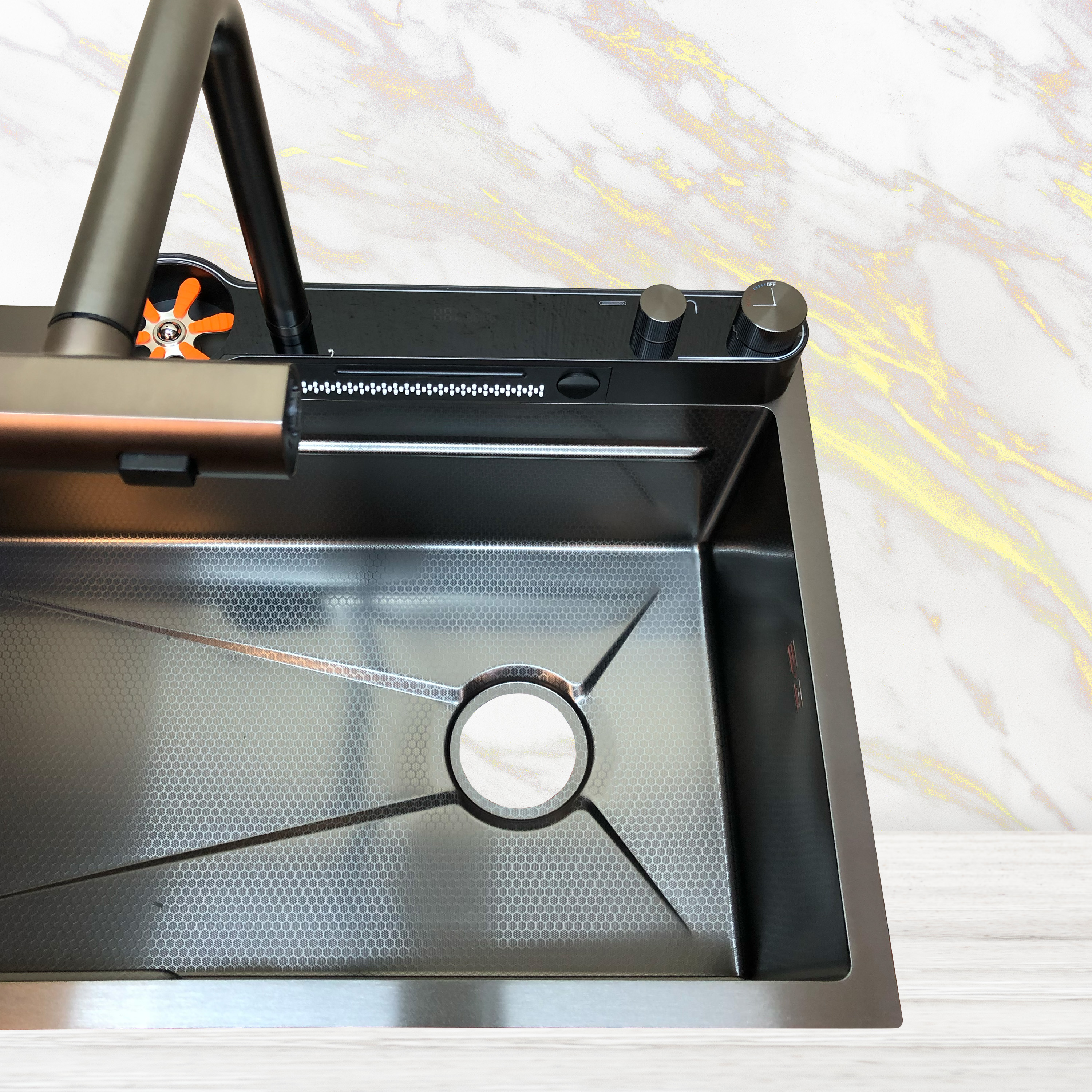 Foto 7 | Tarja Cocina Fregadero Lujo Doble Cascada Led Acero Inoxidable Homely Elegance