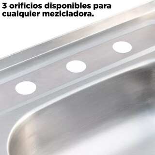 Foto 7 | Tarja Sencilla Con Escurridero Derecho A Empotrar 80 X 50 Cm