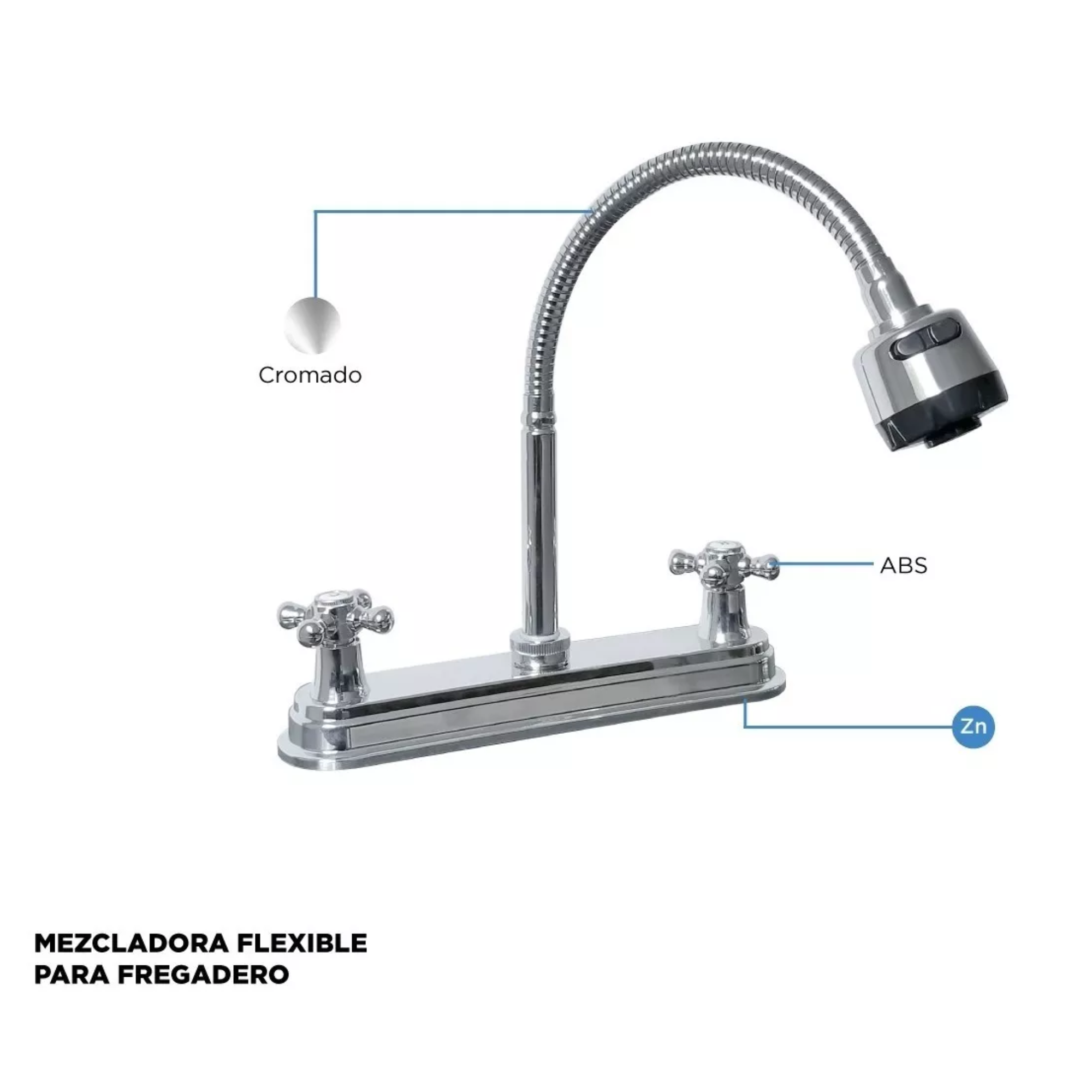 Foto 5 | Tarja Doble 84x48 Cm Para Empotrar Acero Inox. Incluye Mezcladora Y Kit De Instalación