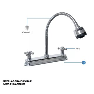 Foto 5 | Tarja Doble 84x48 Cm Para Empotrar Acero Inox. Incluye Mezcladora Y Kit De Instalación