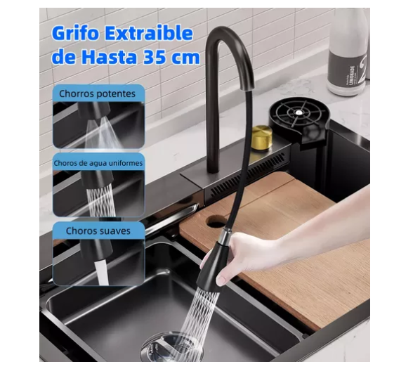 Foto 4 pulgar | Fregadero Wund De Cocina De Acero Inoxidable Con Accesorios