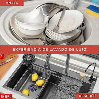 Foto 2 | Tarja Fregadero De Cocina De Acero Inoxidable Con Accesorios