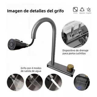 Foto 3 | Tarja Fregadero Wünd De Cocina De Cascada Acero Inoxidable 304