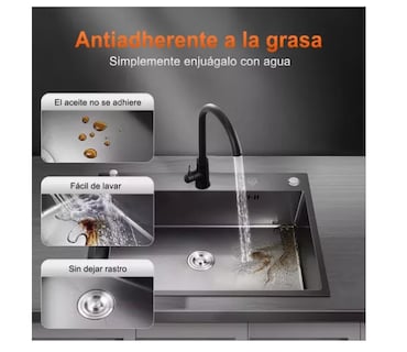 Foto 2 | Tarja Wund Fregadero De Cocina 304 Inoxidable 60*45 Con Grifo