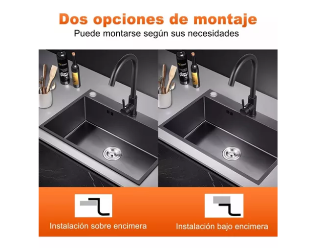 Foto 4 pulgar | Tarja Wund Fregadero De Cocina 304 Inoxidable 60*45 Con Grifo