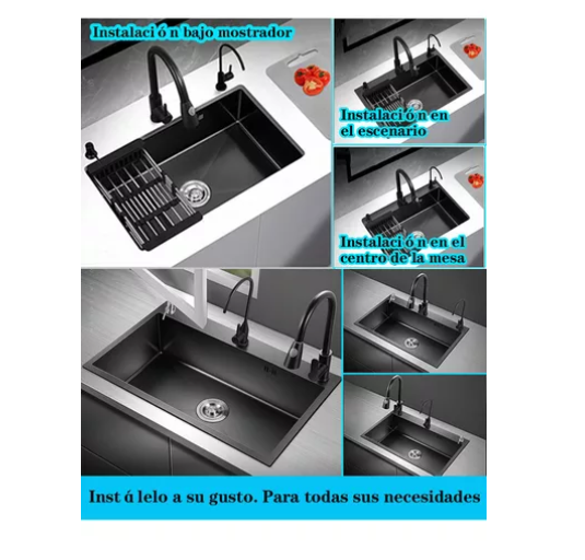 Foto 4 pulgar | Fregadero Wund De Cocina De Acero Inoxidable Con Accesorios