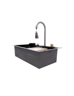 Foto 6 | Tarja de Cocina Acero Inoxidable con Accesorios Misty Negra