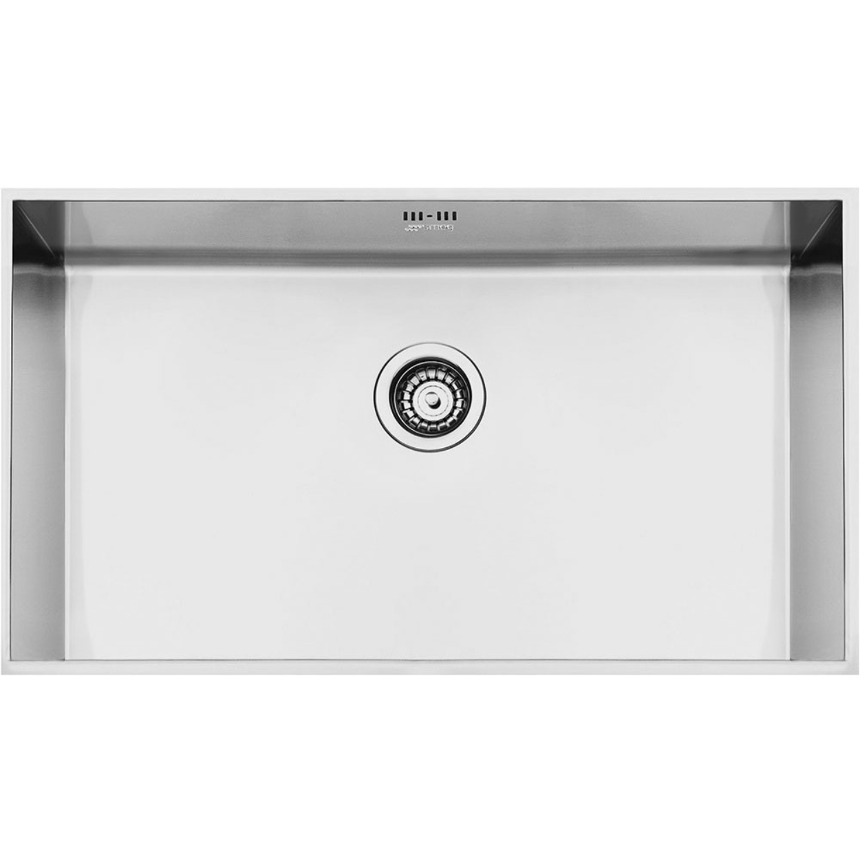 Foto 2 pulgar | Tarja Sencilla Submontar Smeg Vstq72-2 De 72 Cm En Acero Inox Cepillado