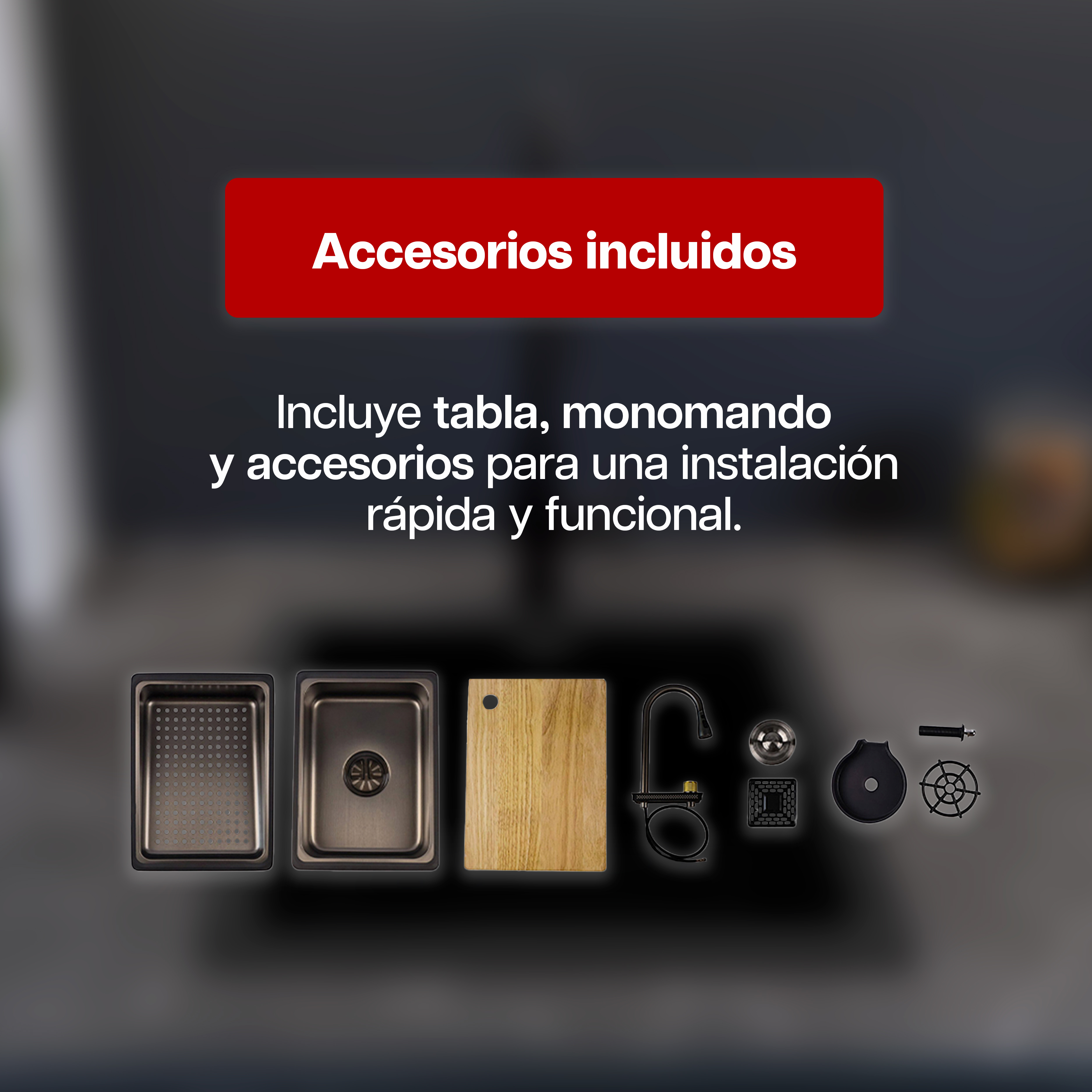 Foto 5 | Tarja De Cocina Maxims Kit-7546 Acero Inoxidable con Accesorios Incluidos
