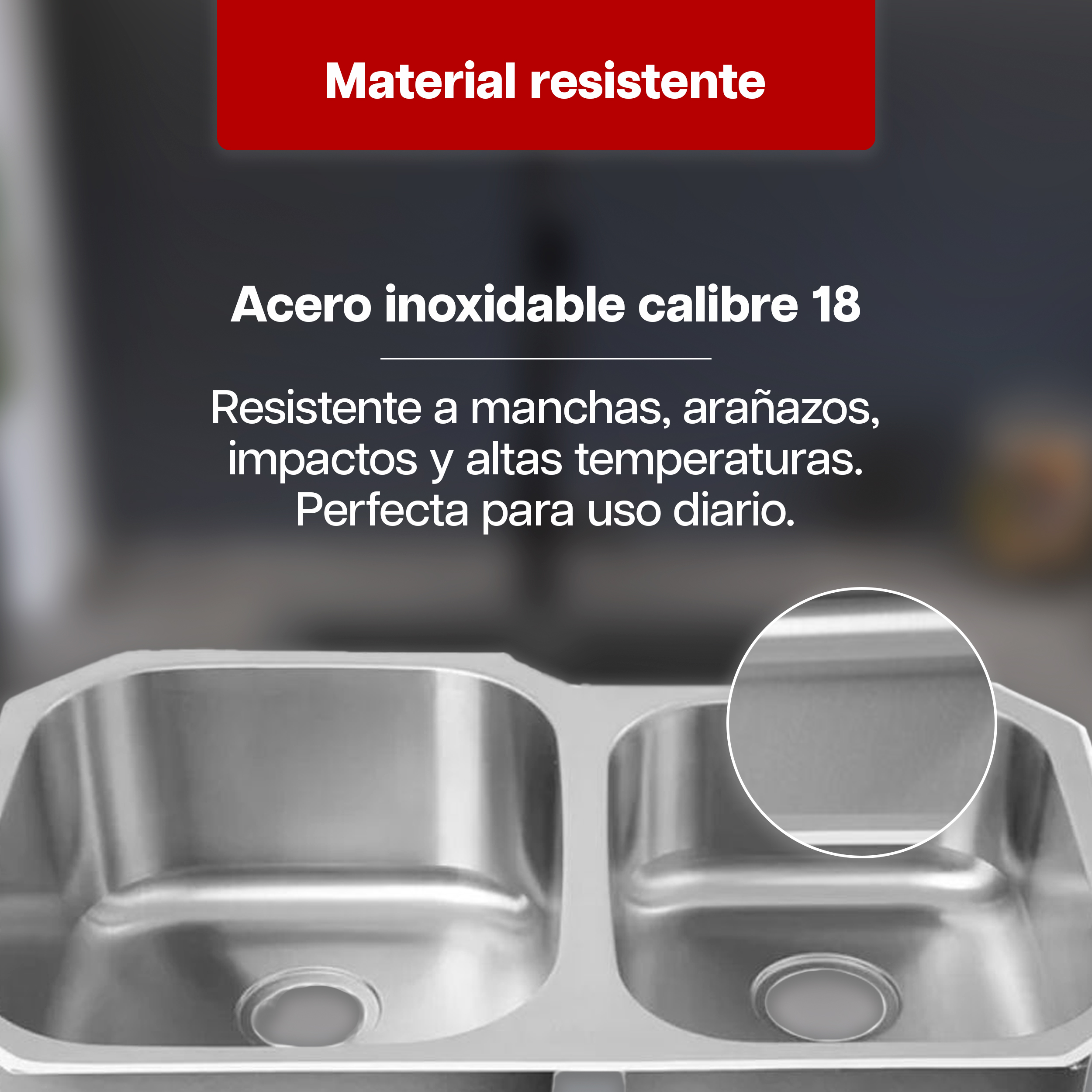 Foto 5 pulgar | Tarja Doble De Cocina Maxims 80x48 Cm Acero Inoxidable Satinado