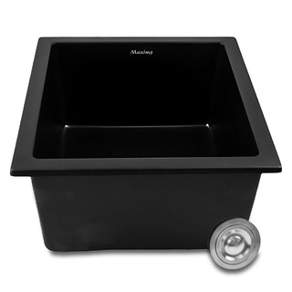 Foto 1 | Tarja De Cuarzo Maxims 46x41 Cm Negro Mate Submontar O Empotrar