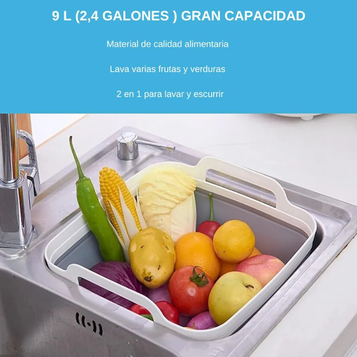 Foto 2 | Lavabo Plegable Xtellar De 9 Litros Color Gris