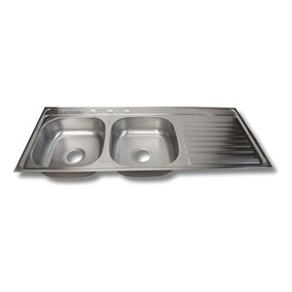 Foto 1 | Fregadero Tarja Tina Doble Con Escurridor Empotra Acero Inox