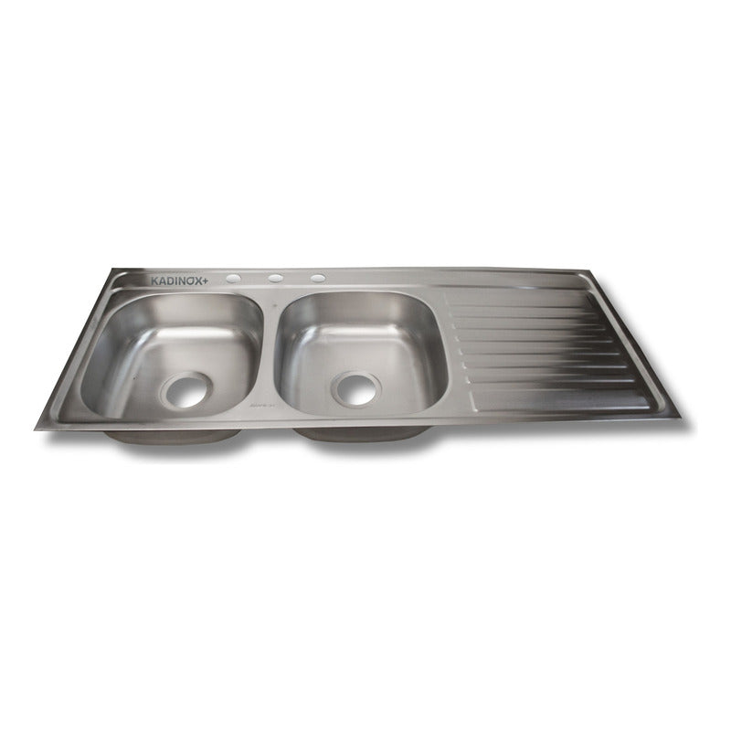 Foto 3 pulgar | Fregadero Tarja Tina Doble Con Escurridor Empotra Acero Inox