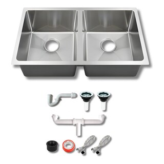 Foto 1 | Fregadero Tarja Submontar Doble Tina Acero Inox Lujo C/kit Acero