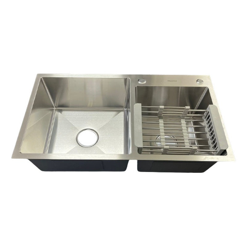 Foto 2 pulgar | Tarja Fregadero Acero Inox Doble Tina Con Escurridor Movil