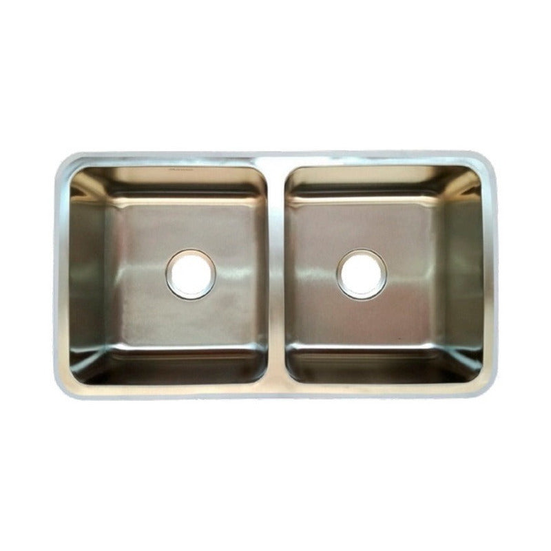 Foto 1 | Fregadero Tarja Submontar Doble Tina Acero Inox Cal 22 Cuadr