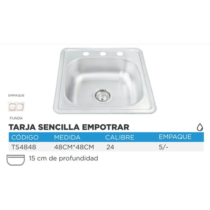Foto 3 pulgar | Llave Mezcladora Monomando Flexible Tarja Acero Inox. Meer Color Plata