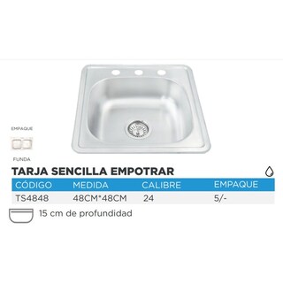 Foto 2 | Llave Mezcladora Monomando Flexible Tarja Acero Inox. Meer Color Plata