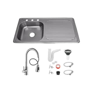 Foto 1 | Fregadero Tarja Acero Inox Empotrar 100x50 Con Kit Premium