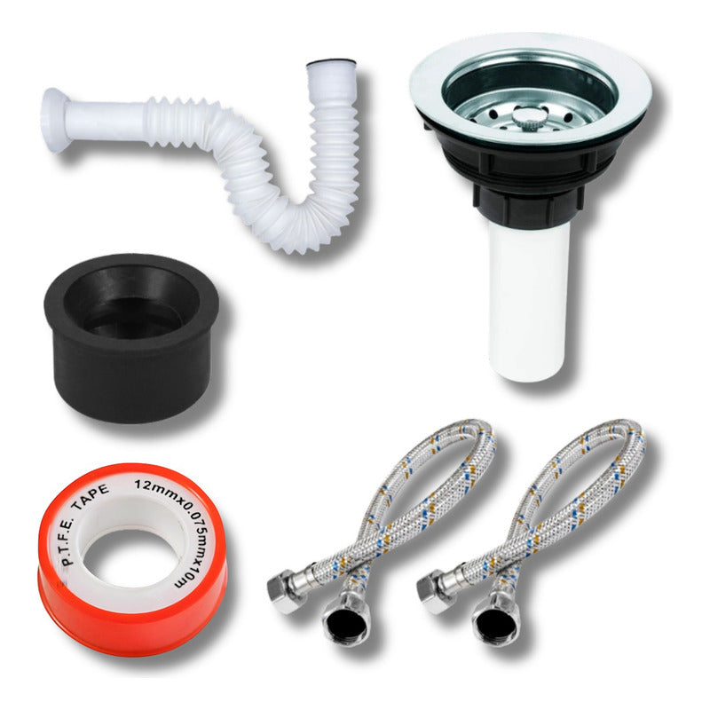 Foto 4 pulgar | Fregadero Tarja Acero Inox De Empotrar 100x50cm (con Kit)