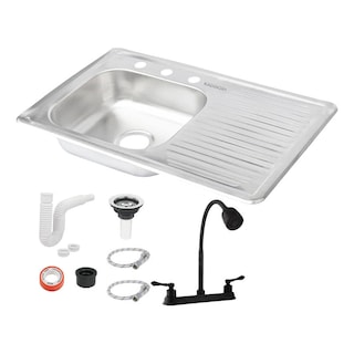 Foto 1 | Fregadero Tarja Empotrar Acero Inox 80x50 C/kit Mezc Negra