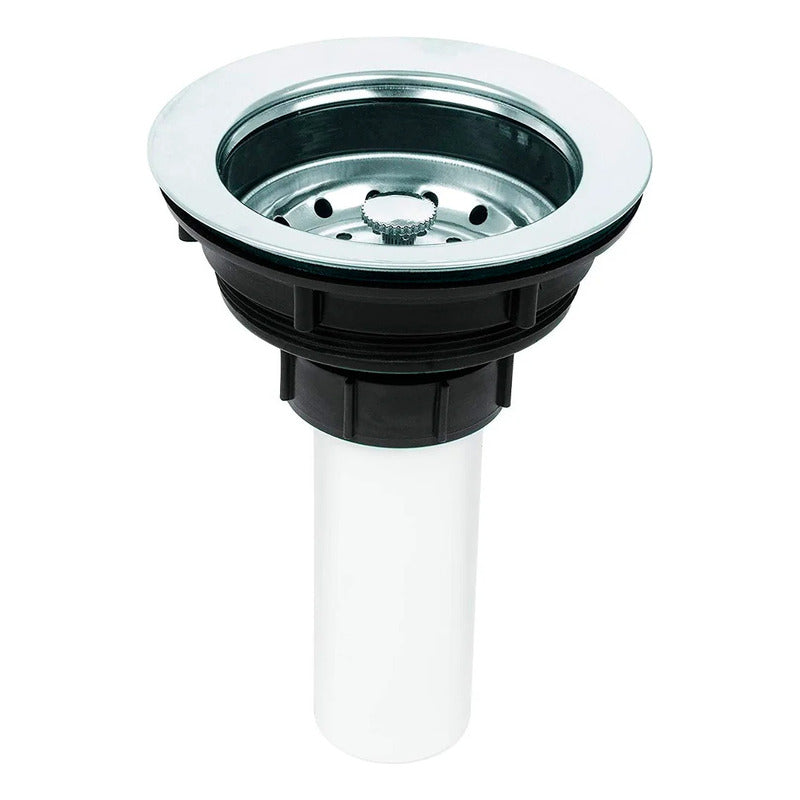 Foto 4 pulgar | Fregadero Tarja Empotrar Acero Inox 80x50 C/kit Mezc Negra