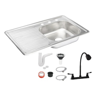 Foto 6 | Fregadero Tarja Empotrar Acero Inox 80x50 C/kit Mezc Negra