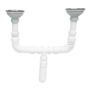 Foto 1 | Desagüe Doble Flexible, Extensión De 80 Cm, 2 Contracanastas Combinadas