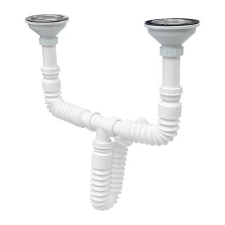 Foto 2 | Desagüe Doble Flexible, Extensión De 80 Cm, 2 Contracanastas Combinadas