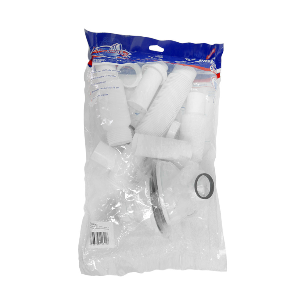 Foto 5 pulgar | Desagüe Doble Flexible, Extensión De 80 Cm, 2 Contracanastas Combinadas