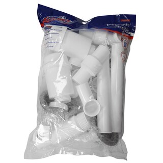 Foto 4 | Desagüe Doble Bote Grande, Contracanastas De Acero Inoxidable, Flexible, 2 Tubos Ceja De 25 Cm, Extensión De 5