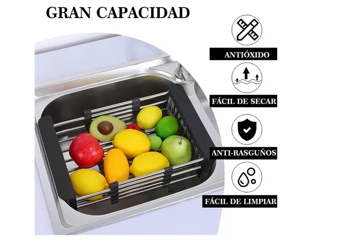 Foto 6 pulgar | Escurridor Xtellar Trastes Verduras Y Frutas Expansible Tarja
