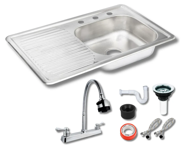 Foto 2 pulgar | Fregadero Xtellar Tarja Empotrar Acero Inox 80x50