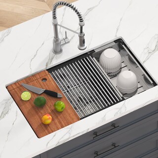 Foto 7 | Fregadero De Cocina Vevor 304 De Acero Inoxidable De Un Solo Tazón De 32 Pulgadas - Venta Internacional.