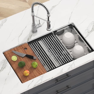 Foto 7 | Fregadero De Cocina Vevor 304 De Acero Inoxidable Con Cuencos Dobles De 33 Pulgadas - Venta Internacional.