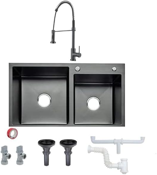 Foto 1 | Cnx Tarja Doble En Acero Inoxidable, Incluye Mezcladora Monomando, Contra Canastas Y Todo Lo Necesario Para Su Instal