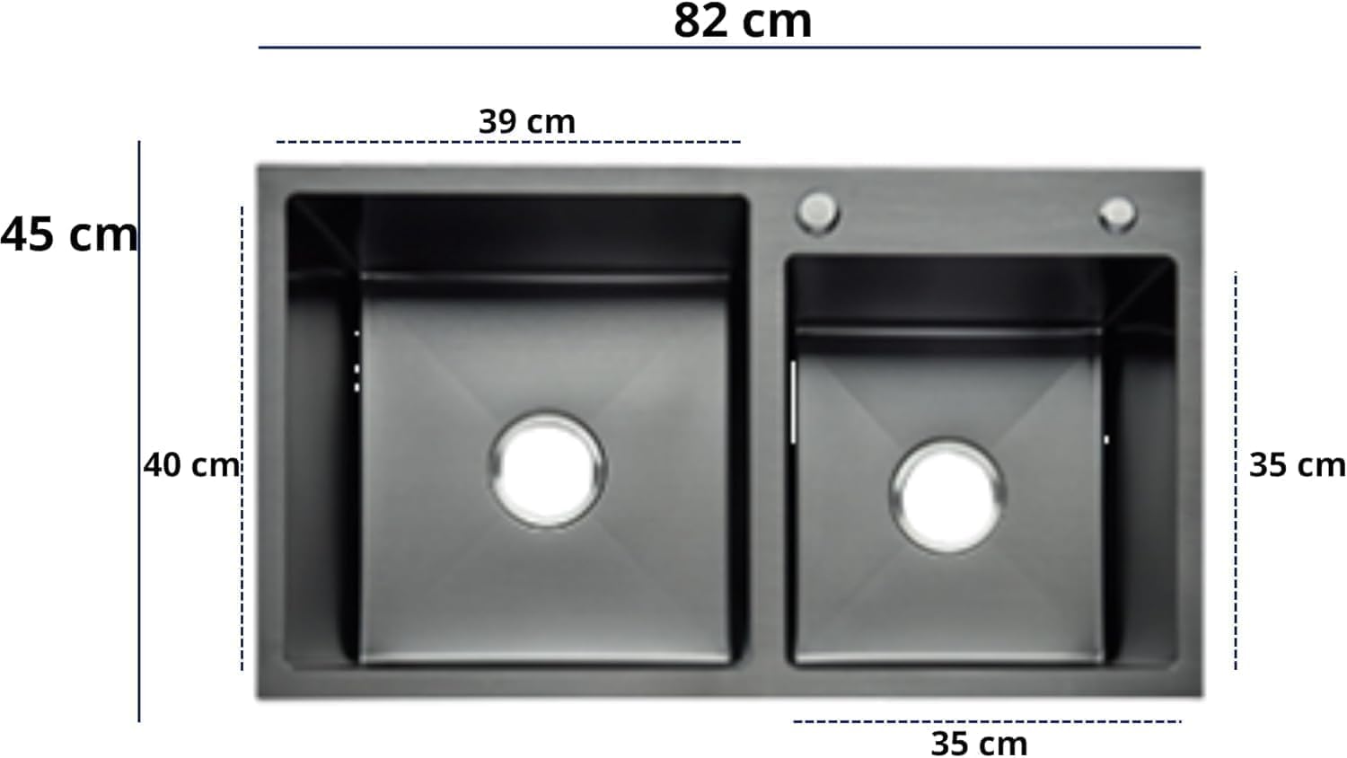 Foto 5 pulgar | Kit De Tarja Doble En Acero Inox Incluye Mezcladora Dos Chorros Monomando, Mangueras Y Todo Lo Necesario Para Instalac