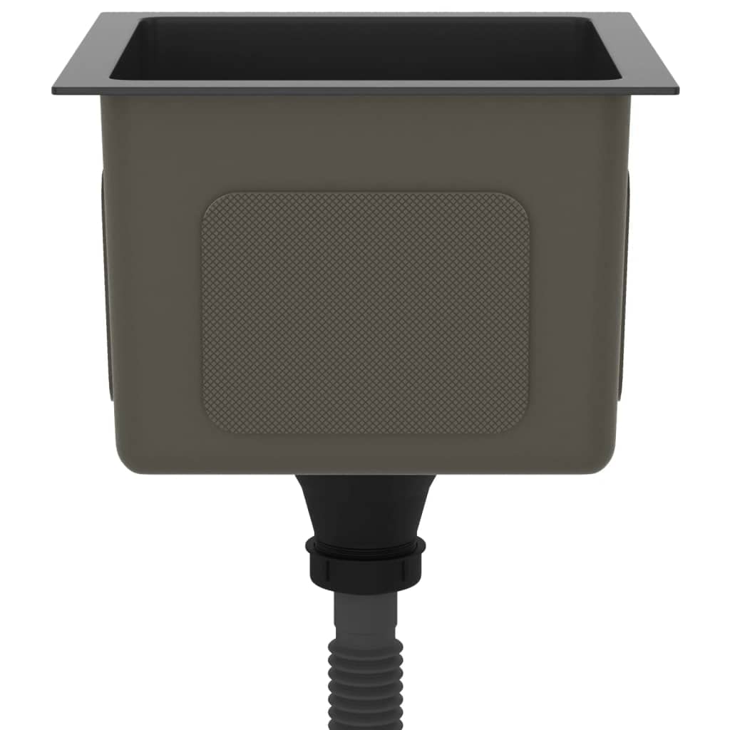 Foto 5 | Fregadero De Cocina Vidaxl Hecho A Mano, Empotrable, De Un Solo Tazón, Negro, Ss - Venta Internacional.