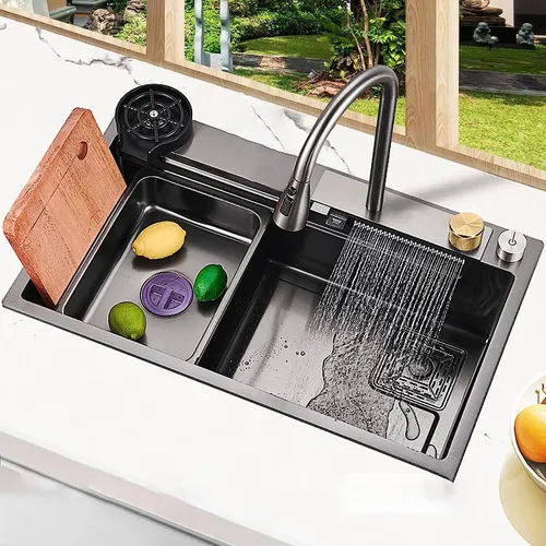 Foto 4 | 80x45 Fregadero Xtellar De Cocina Tarja Cascada 304 Acero Inoxidable