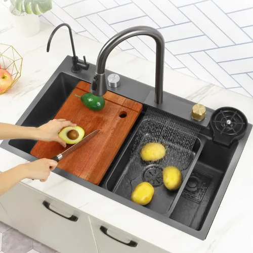 Foto 3 | Fregadero Xtellar De Cocina Tarja Cascada 304 Acero Inoxidable