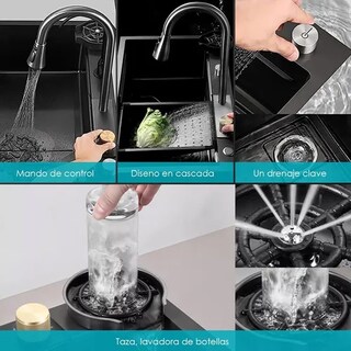Foto 4 | Fregadero Xtellar De Cocina Tarja Cascada 304 Acero Inoxidable