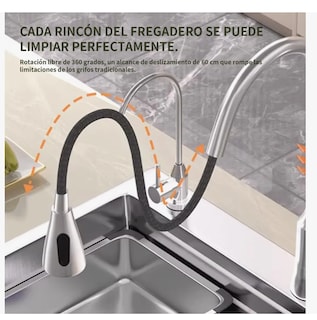 Foto 3 | Fregadero Preimum De Cocina De Acero Inoxidable 304 Con Accesorios 68x45