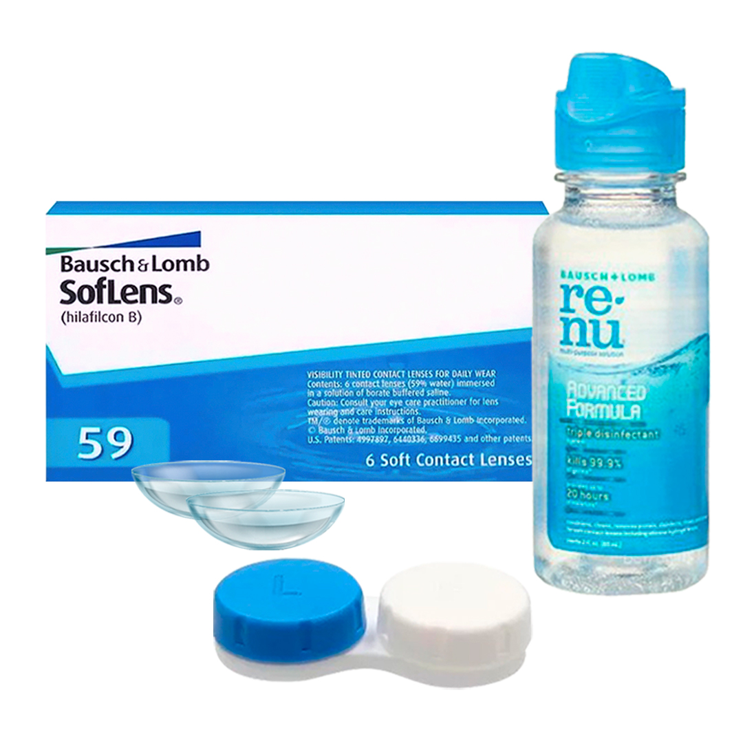 Lentes de Contacto +5.25 Bausch & Lomb Soflens 59 6 Piezas Reemplazo Mensual