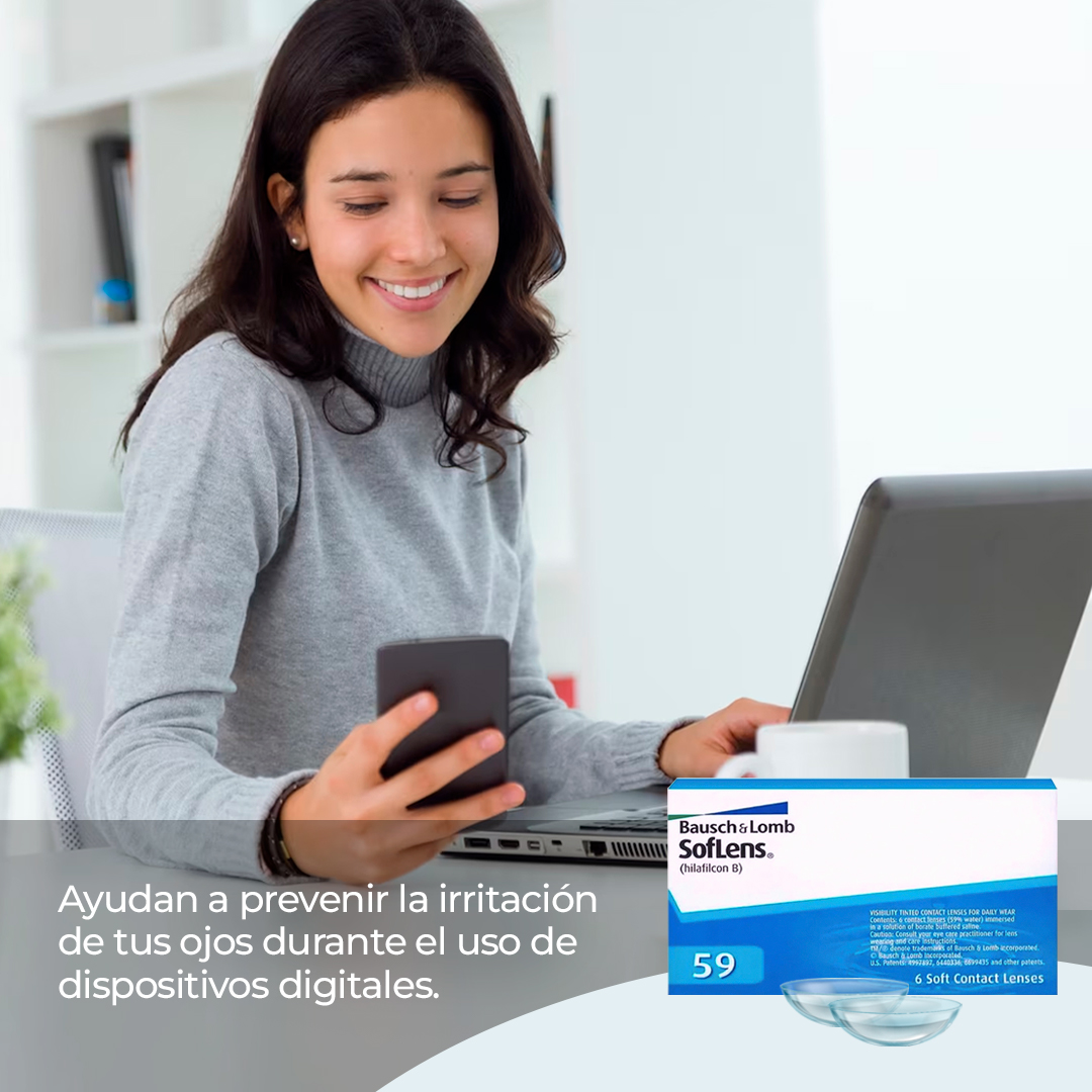 Foto 5 pulgar | Lentes de Contacto -9.00 Bausch & Lomb Soflens 59 6 Piezas Reemplazo Mensual